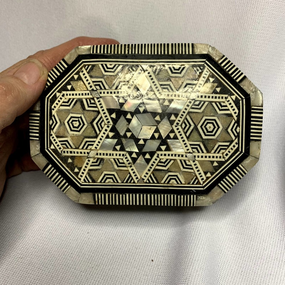 Mother of Pearl Inlay Jewelry Box Made in Egypt
